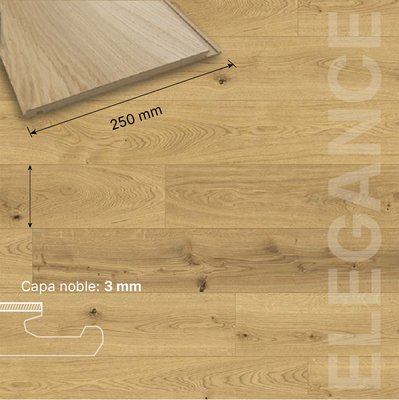 ROBLE FLOTANTE HDF - 14/3 - XL ELEGANCE 250